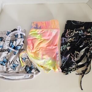 Rue21 Women's Shorts Set - Butterfly, Tie-Dye, Black Print